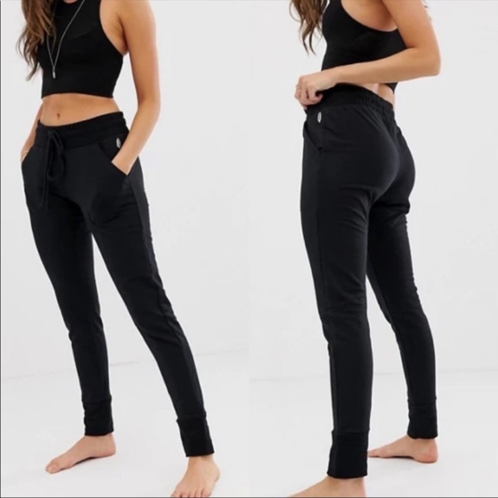 Free People Black Track Pants